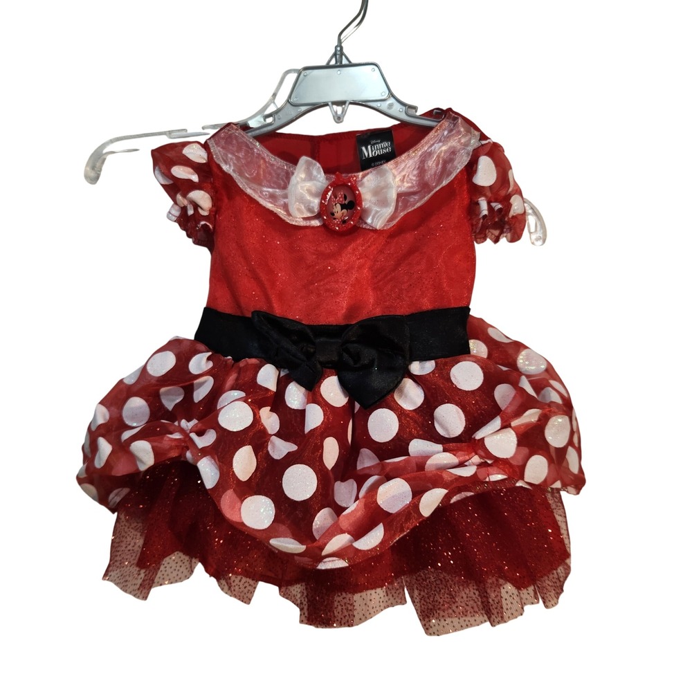 Disney‎ Minnie Mouse Tutu Dress Red White Polka Dot Costume 2T Halloween - Picture 2 of 6